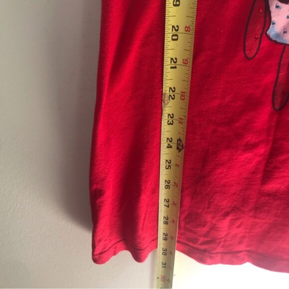 Ed Hardy Vintage Y2K Scull Tattoo Graphic Top T Shirt Fitted Logo Cotton Red L - Picture 16 of 16